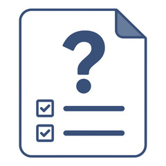 Question Mark Checklist Vector Icon