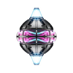 Futuristic Glowing Energy Core Reactor