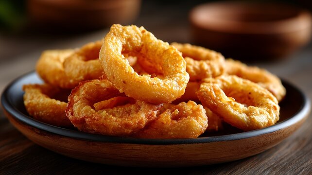 Sel roti tradicional nepali de arroz en forma de aros fritos dorados servidos en plato de madera