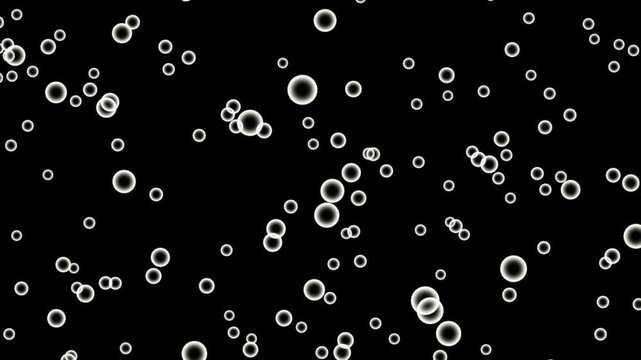 White Dots on Black Abstract Particle Background