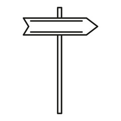 Individual arrow signpost icon. Sharp direction symbol. Linear Vector board. Professional guide object style
