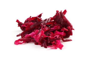 Pickled Beets and Cabbage, isolated on white background