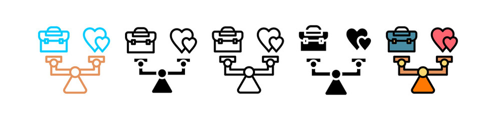 Work Life Balance multyple icon