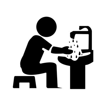 ablution silhouette icon design template	