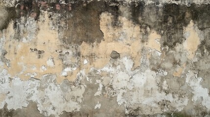 Obraz premium Aged and Weathered Wall Texture with Cracks, Peeling Paint, and Stains for Vintage Design Projects