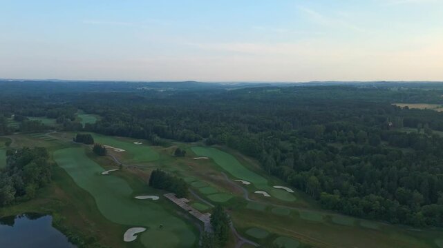 Fairways And Greens Surrounded By Forest At TPC Toronto Osprey Valley Golf Course In Caledon, Canada.