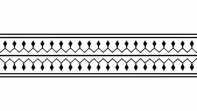 Black Decorative Border Pattern &ndash; Traditional Ornament Design