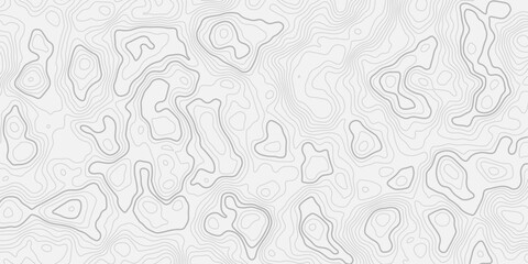 Abstract Topographic Contour Map Background Featuring Smooth Flowing Elevation Lines and Layered White Paper Cut Relief Waves Minimal Geographic Terrain Surface Design with Modern Landform Pattern and © ALAMA