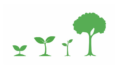 Fototapeta premium Agricultural and ecological plant growth stage vector icon pack