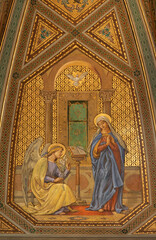 Naklejka premium Alessandria - The ceiling fresco of Annunciation in the Cathedral (Imaculate chapell) by Giorgio Boasso (1930)