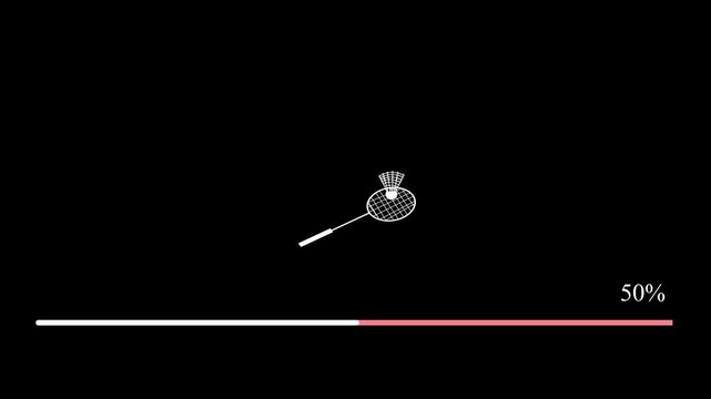simple shuttlecock rotation motion graphic animation for badminton sport concept.
