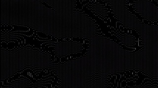 Abstract Pattern dots particles wave white and black line background poster. Geometric abstract inspiration sketch minimalistic web net math science