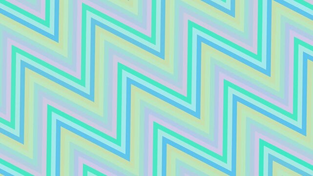 Seamless abstract zigzag pattern background in soft pastel blue, green, and lavender tones, creating a tranquil and modern geometric design for various creative projects