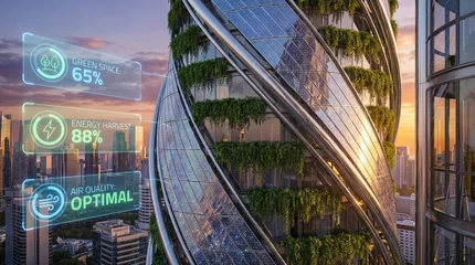 A building with a green roof and a sign that says "Optimal" on it © Milagro