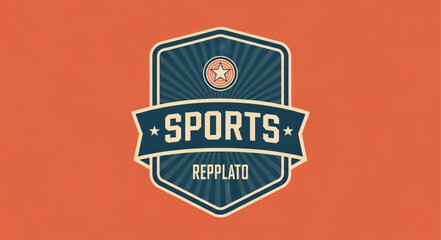Obraz premium Sports Repplato Logo - A Bold Emblem of Athletic Excellence and Competition.
