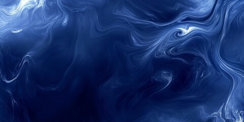 Obraz premium Dynamic Abstract Flowing Motion Wallpaper with Vibrant Blue and White Patterns on Dark Surface