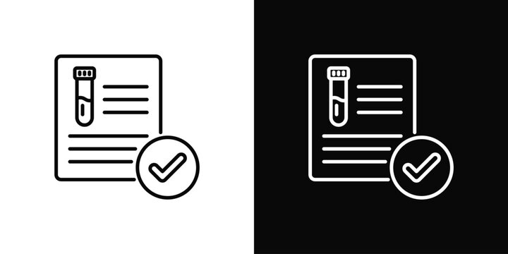 CBC Test Icon In Black And White Style