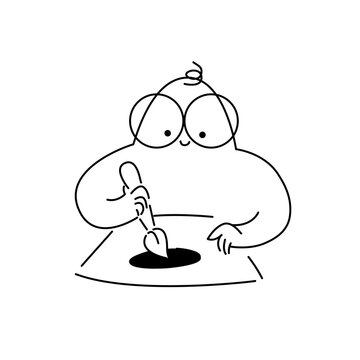 Drawing Hobby Doodle Illustration