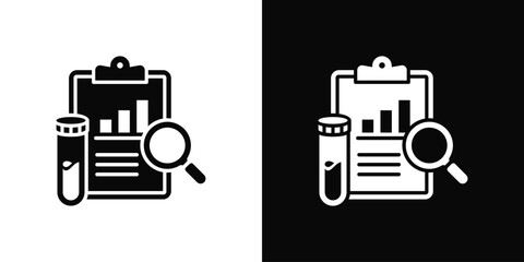 Obraz premium Serum Analysis Icon In Black And White Style