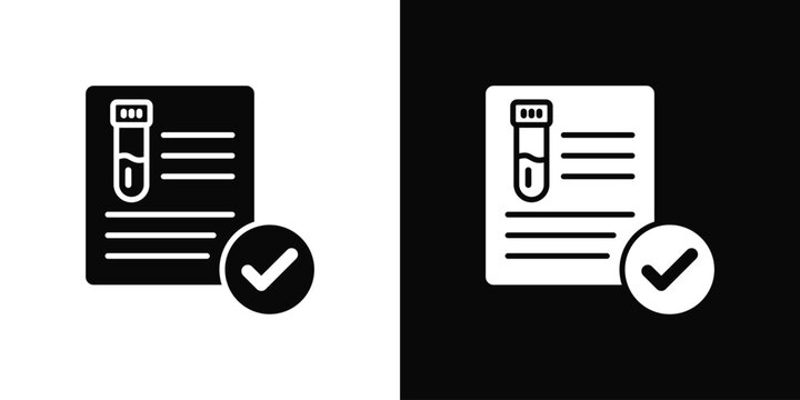 CBC Test Icon In Black And White Style