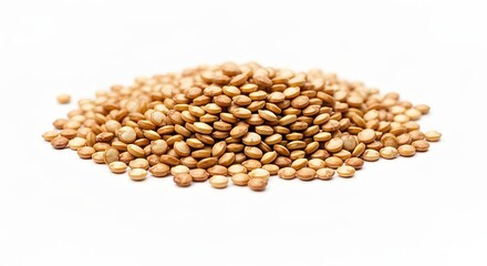 Close-Up of Quinoa Seeds Piled Neatly, Highlighting Their Nutritional Benefits and Health Properties