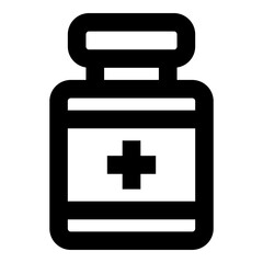 Obraz premium First aid kit icon for emergency medical care and health