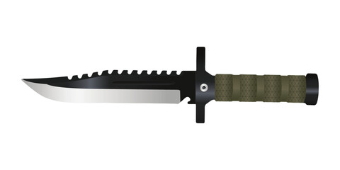 Tactical combat knife military bayonet illustration