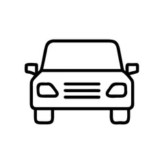 Obraz premium Car vehicle automobile transportation front view icon vector illustration design element isolated on white