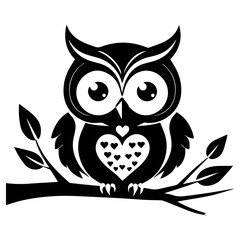 The wisdom of love a harmonious fusion of forest silhouettes and romantic heart patterns