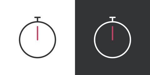 ストップウォッチアイコンの編集可能なベクターデザイン