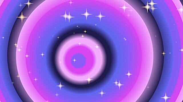Colorful Cosmic Radial Gradient Background with Sparkling Stars Seamless Loop 4K
