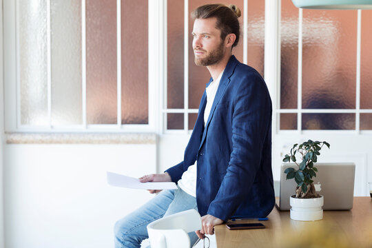 Businessman in office