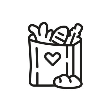 Food Donation Bag Icon