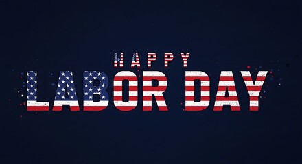 Obraz premium Happy labour day celebration honoring workers' rights and american pride