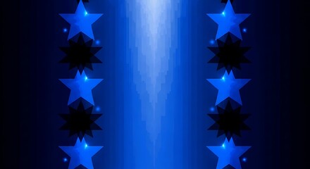 Celebrating labour day with patriotic blue star background
