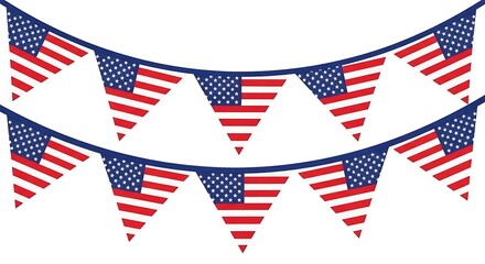 Fototapeta premium Labour day celebrations with patriotic american flags