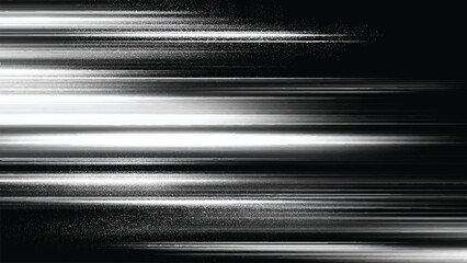 Obraz premium Glowing white light streaks on dark background