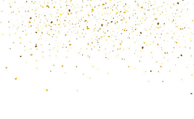 Premium Metallic Gold Confetti Explosion with Small Shimmering Paper Fragments