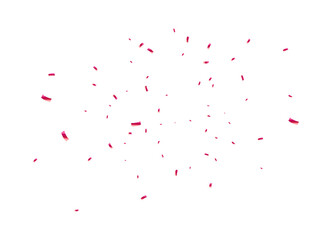 Elegant Red Celebration Confetti Scatter with Glossy Metallic Paper Pieces