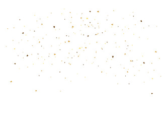 Elegant Gold and White Confetti Scatter Isolated on Transparent Background for Luxury Celebration Design
