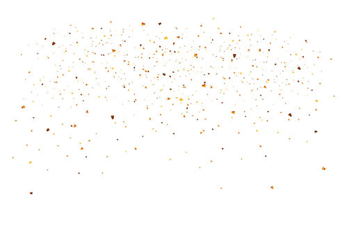 Minimal Golden Metallic Confetti Pieces Floating in Air for Festive Party Backdrop