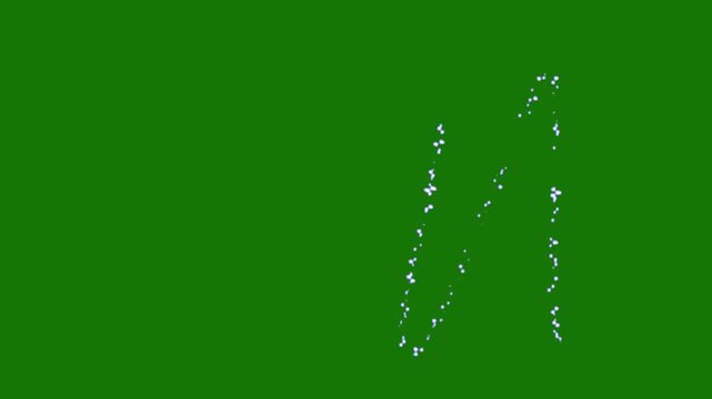 Realistic Electrical Storm Looped 3D Animation &ndash; Multiple Thunderbolt Flashes in Dark Cloudscape,  Heavy Storm Clouds, Bright Glow Lightning Strikes Isolated on Green, Cinematic Night Sky FX