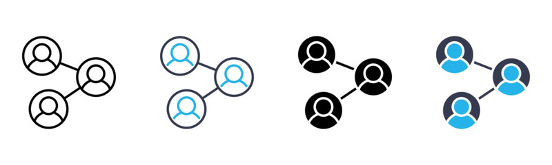 Network icon multiple style vector illustration