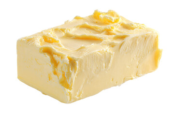 Soft Spreadable Fresh Butter Isolated on Transparent Background