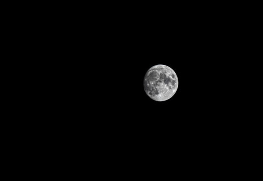 The moon as seen from the town of Paterna