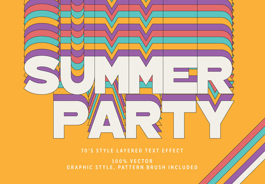 90s Modern Nostalgia Cartoon Kids Style Editable Text Effect Template with Colorful Layers