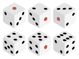 サイコロのベクターイラストセット