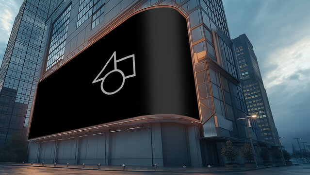 Urban City Video Wall Mockup 5 &ndash; Large LED Advertising Screen in Modern Street Environment, Digital Billboard Display, Outdoor Branding and Marketing Presentation Template