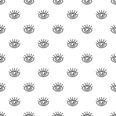 Repeated line art eye icons creating a modern seamless pattern