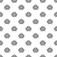 Naklejka premium Line art court house or university building creating a repeating pattern